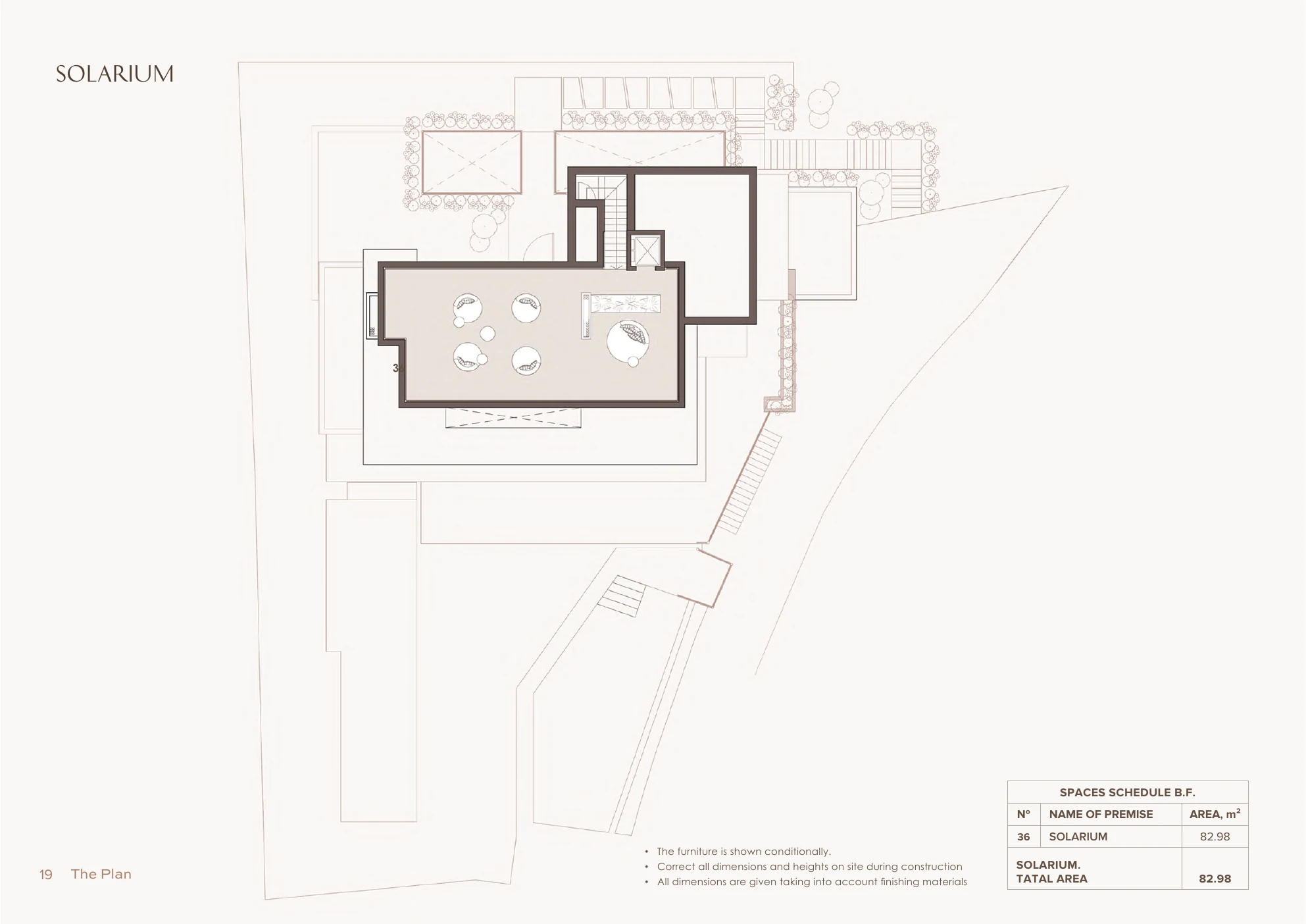 Villa Ivory solarium plan