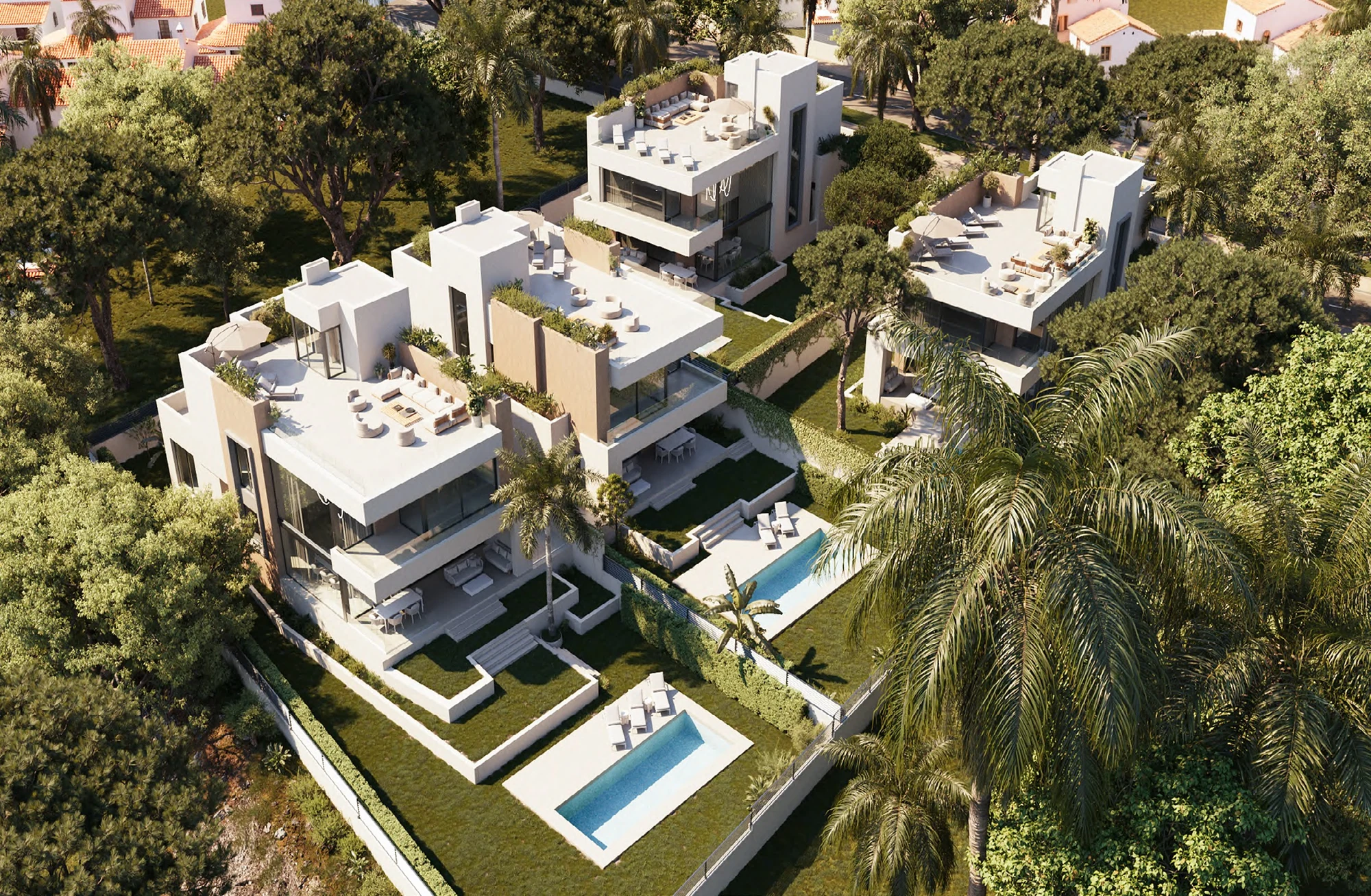 Aerial view of Villas Sirocco
